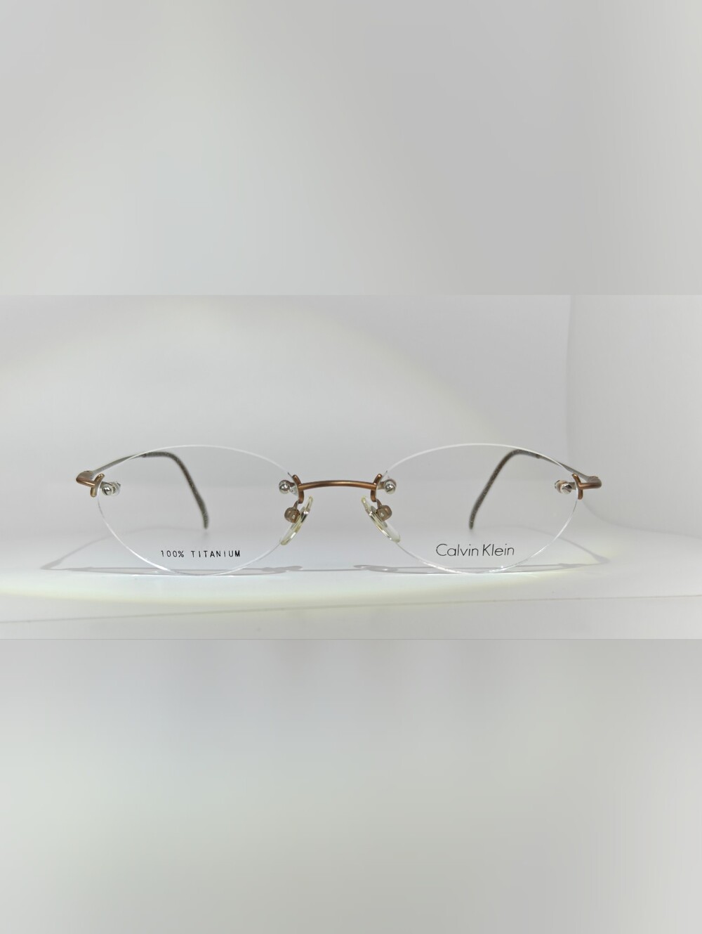 Calvin Klein.CK 520. Col 70. Titanium Rimless Eyeglasses.